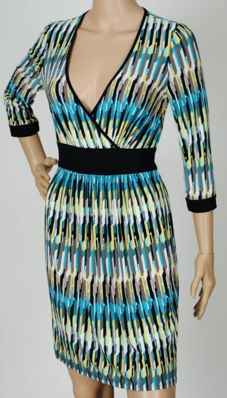 158 NEW MAX&CLEO BY BCBG JERSEY PRINT DRESS XS  