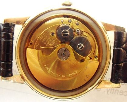 Vintage 1960s Ulysse Nardin Chronometer 14K Gold 21 Jewels Watch 