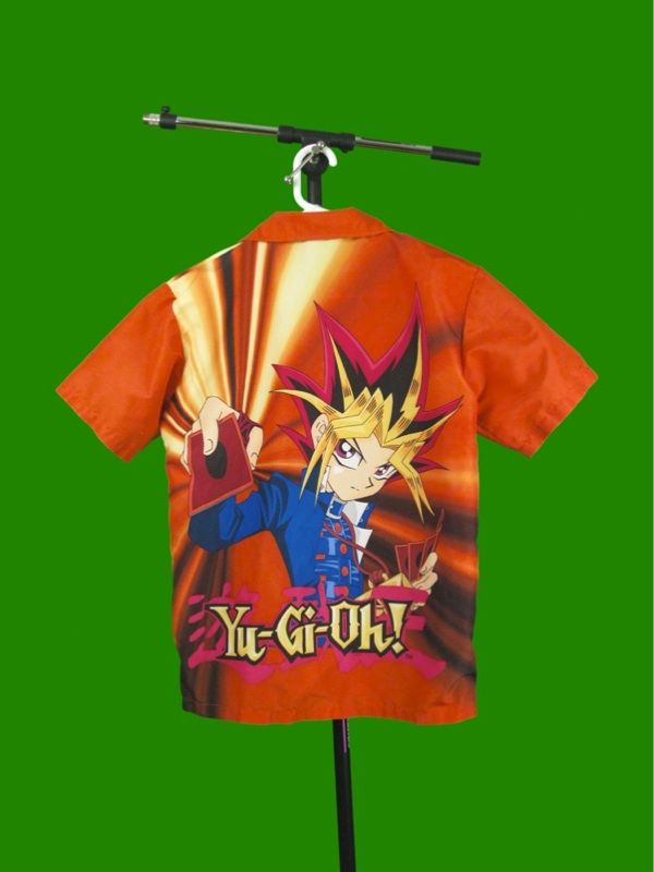 YU GI OH BUTTON DOWN POLYESTER SHIRT YOUTH M  