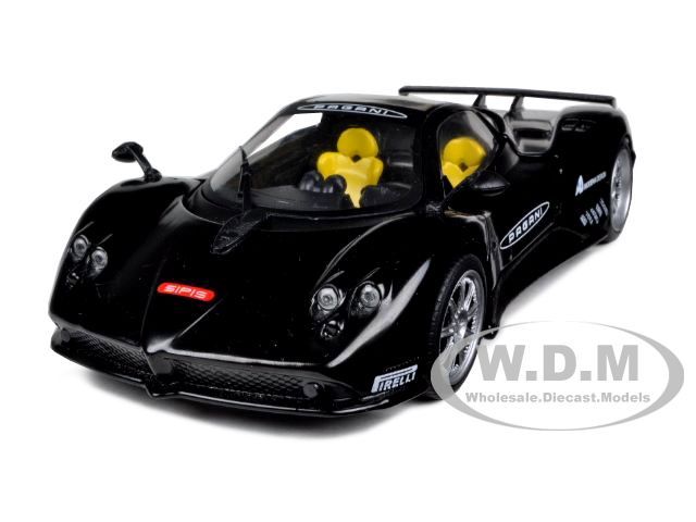 PAGANI ZONDA F BLACK 124 DIECAST MODEL CAR BY MONDO 51139  