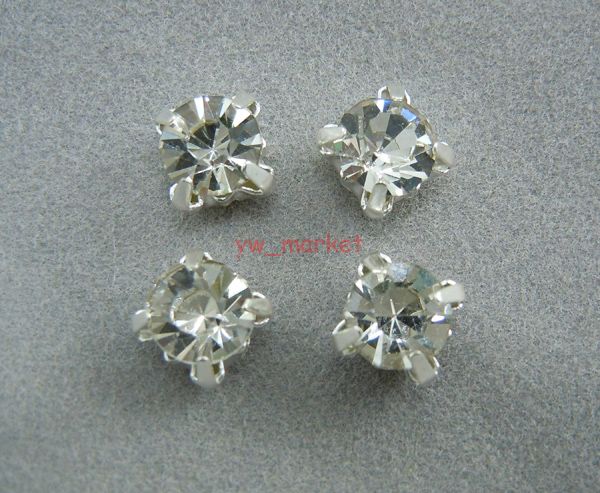 Loose crystal sew on rhinestone SS28 Silver clear 720  