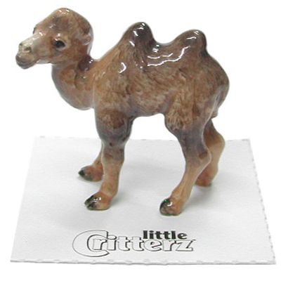 Little Critterz Bactrian Camel Miniature Porcelain Figurine Animal Wee 