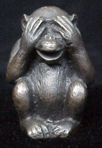 Ethical Group of 3 Bronze Monkeys  