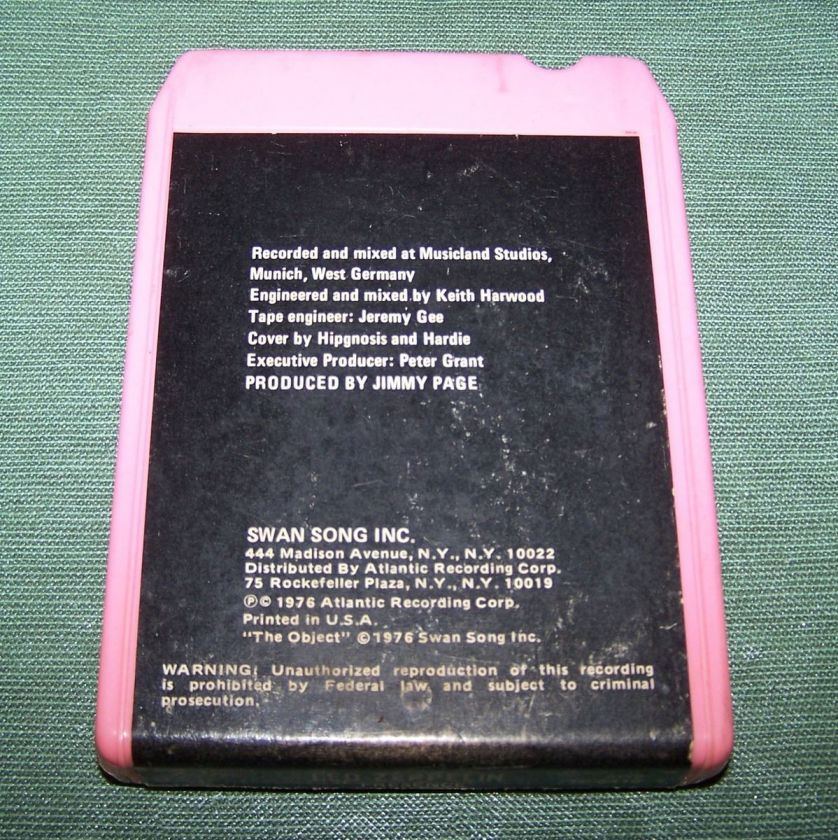 Led Zeppelin Presence 8 Track Tape TESTED  