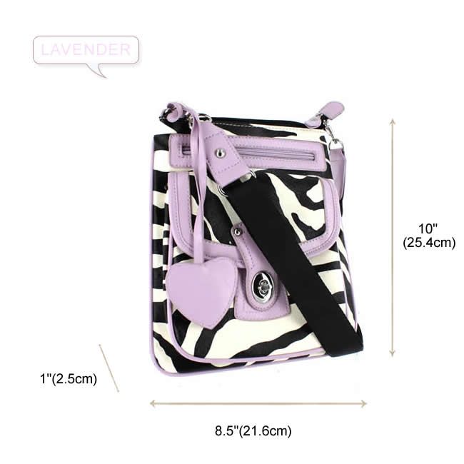 Zebra Print Messenger Satchel Shoulder HandBags Crossbody Womens Bags 