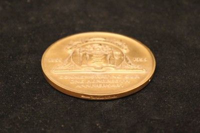 Firemen Insurance 100th Anniversary Bronze Medallion NJ  