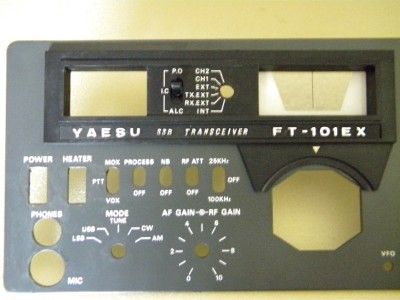 YAESU FT 101EX FRONT PANEL W/ METER VFO PANEL 3 PIECES  