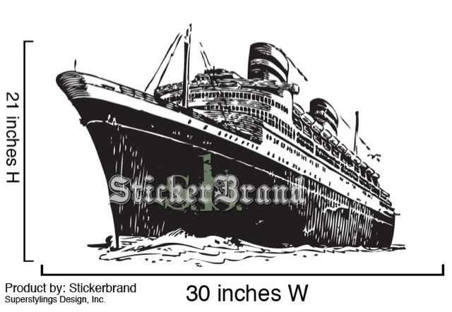 Vinyl Wall Decal Sticker Titanic Cruise Ship Large  