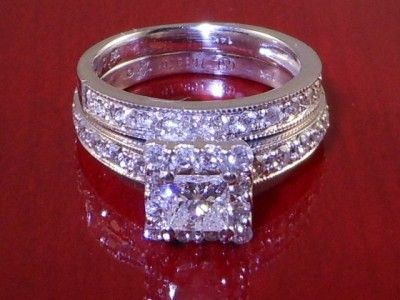 ZALES CERTIFIED 1.30 CTW Princess Framed Halo Diamond Engagement Ring 