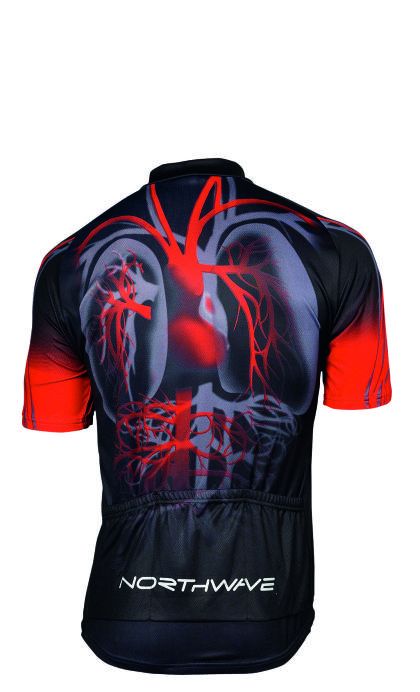 Northwave Heart Graphic Fahrrad Trikot kurz schwarz/rot  