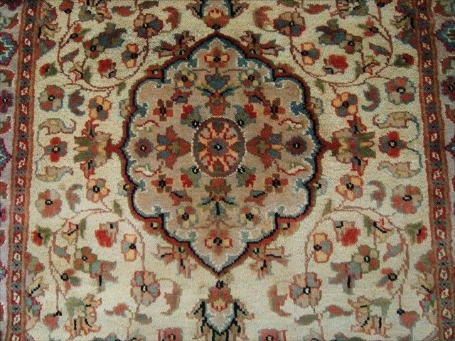 KASHAN TREE HAND KNOTTED RUG MAT CARPET SILK WOOL 5X3  