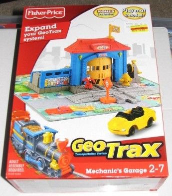 NIB FISHER PRICE GEOTRAX   MECHANICS GARAGE 2 7 YRS  