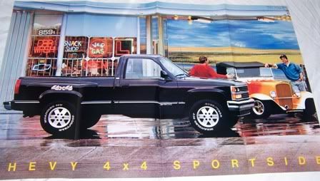 1989 89 Chevrolet 4X4 Pickup Poster brochure  