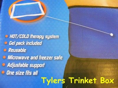 HOT AND COLD BACK SUPPORT BELT*LUMBAR*INJURY*RELIEF*GEL  