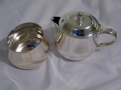 SANT ANDREA ITALY CREAMER AND SUGAR SILVERPLATE 1CUP EA  