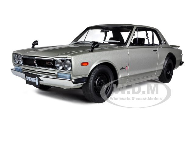 1ST GENERATION NISSAN SKYLINE 2000 GT R (KPGC11) SILVER 118 BY 