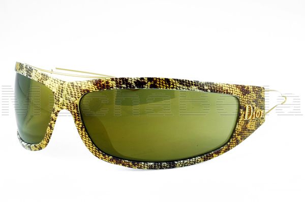   DIOR SUNGLASSES COLOURFULL H3XTZ GOLD PYTHON SPORT SUNGLASSES  