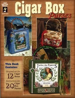 HOTP #2332 CIGAR BOX PURSES Craft Project BOOK Includes ART 