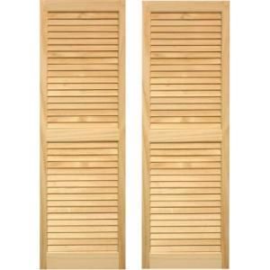 15 x51 Wood Louvered Shutter (Fixed)  DEFECTIVE SOLD AS IS  