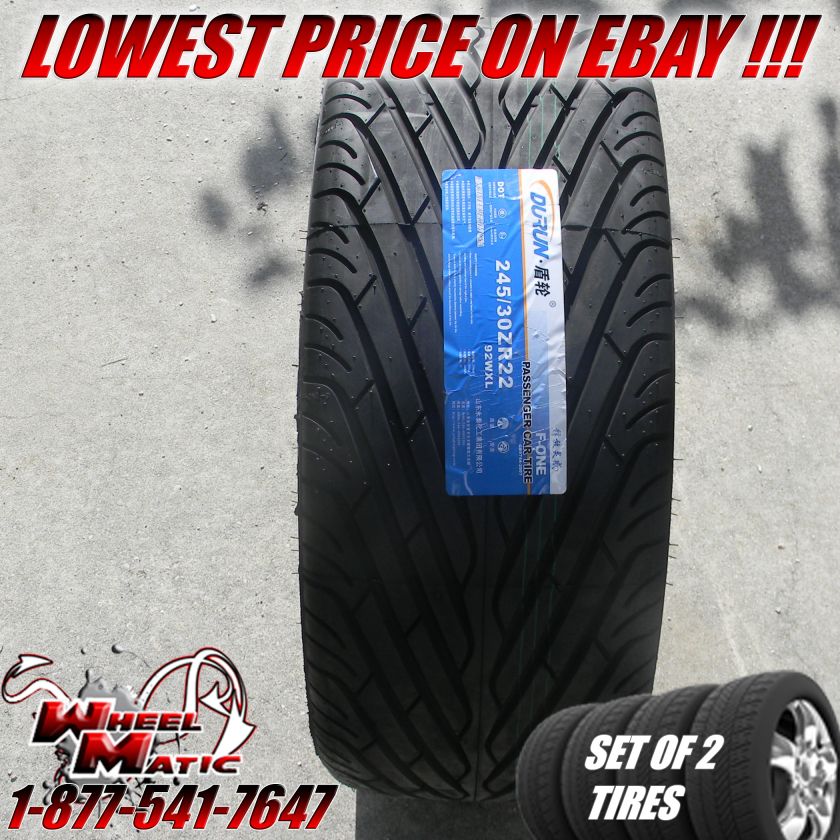 NEW 2 TIRES 245/30R22 DURUN F ONE 245/30R22 245/30R22  