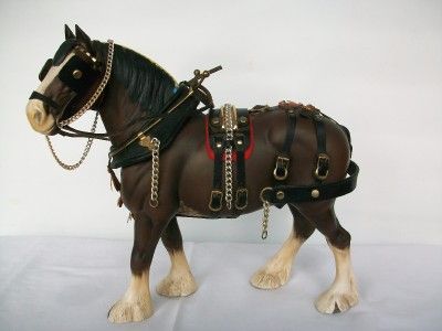 BESWICK CLYDESDALE HORSE WITH ORIGINAL HARNESS 2465   STUNNING  