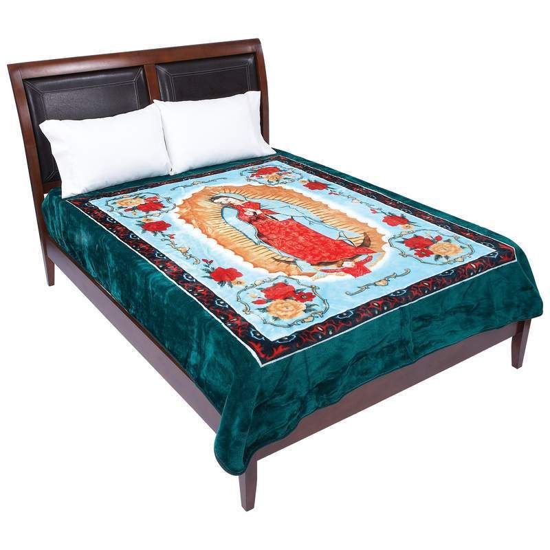 Wyndham House™ Lady of Guadalupe Religious Blanket Bedspread Fits 