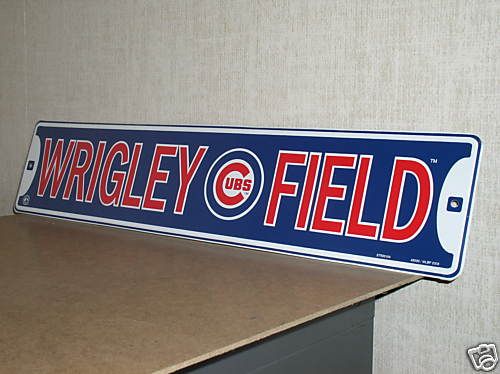 Chicago Cubs Wrigley Field 5x24 Metal Sign  