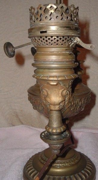 Rare Antique Wild & Wessel Double Student Lamp Harvard Genie  