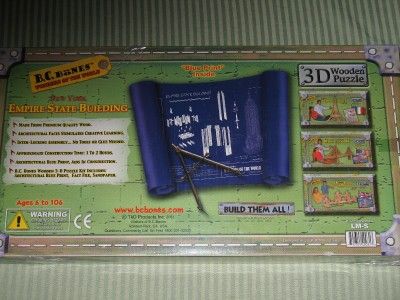 3D WOODEN PUZZLE   EMPIRE STATE BUILDING   BRAND NEW   