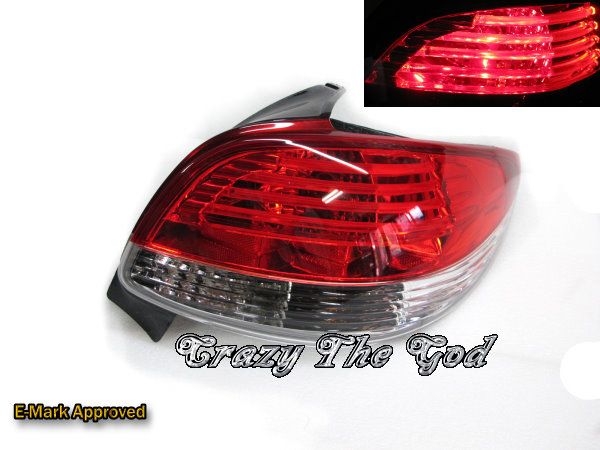 206 98 05 3D/5D Halo LED REAR LIGHT R/Clear for PEUGEOT  