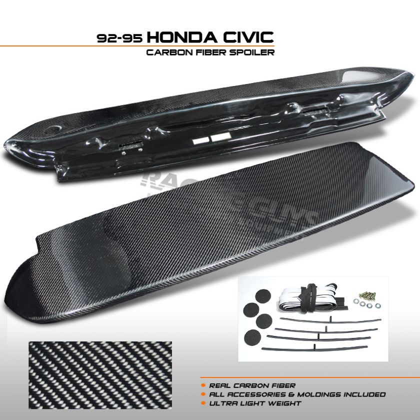 92 95 HONDA CIVIC 3DR HATCHBACK CARBON SPOON SPOILER EG  