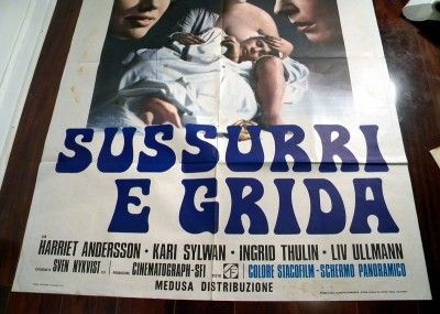 INGMAR BERGMAN CRIES & WHISPERS HUGE ITALIAN POSTER 73  