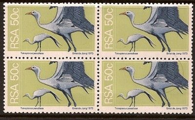 SOUTH AFRICA 1974 BIRD BLOCK OF 4 SC # 422 MNH  