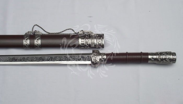 S4401 MOVIE PROPS CROUCHING TIGER HIDDEN DRAGON SWORD STEEL ENGRAVINGS 