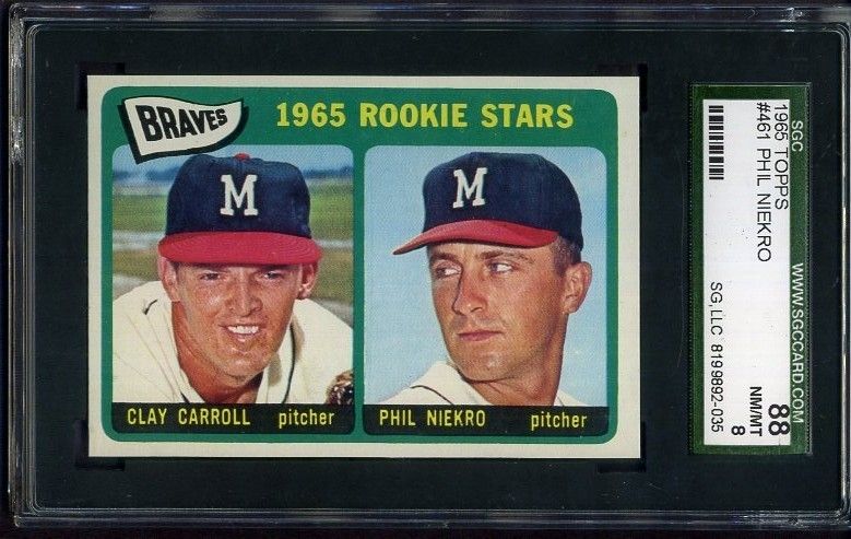 1965 TOPPS PHIL NIEKRO HOF #461   BRAVES   SGC 88   8 NM MT  