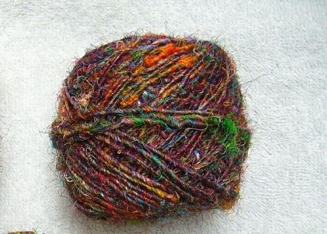 NEW SARI SILK YARN   5 BALLS  DIRECT FROM MANUFACTURE  