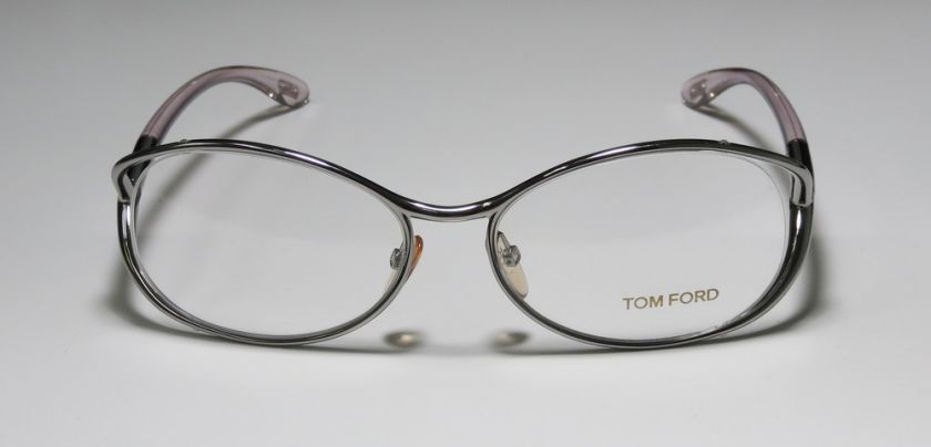 NEW TOM FORD TF 5059 56 16 130 DESIGNER SHINY SILVER/PINK EYEGLASS 