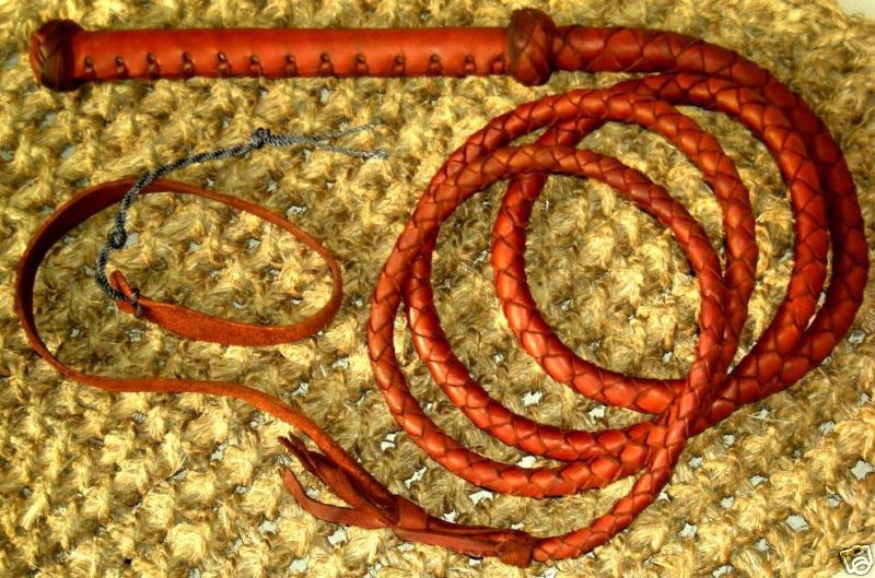 Foot Long 4 Plait BULLWHIP Ausse Redhide Style BULLWHIPS BULL WHIP 