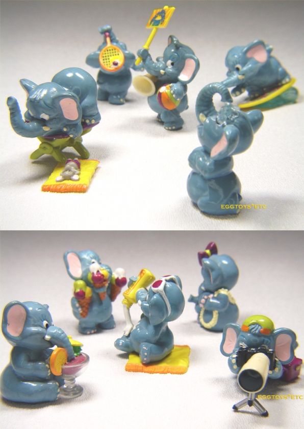 BEACH ELEPHANTS GERMAN Kinder Surprise Set/10 + bpz  