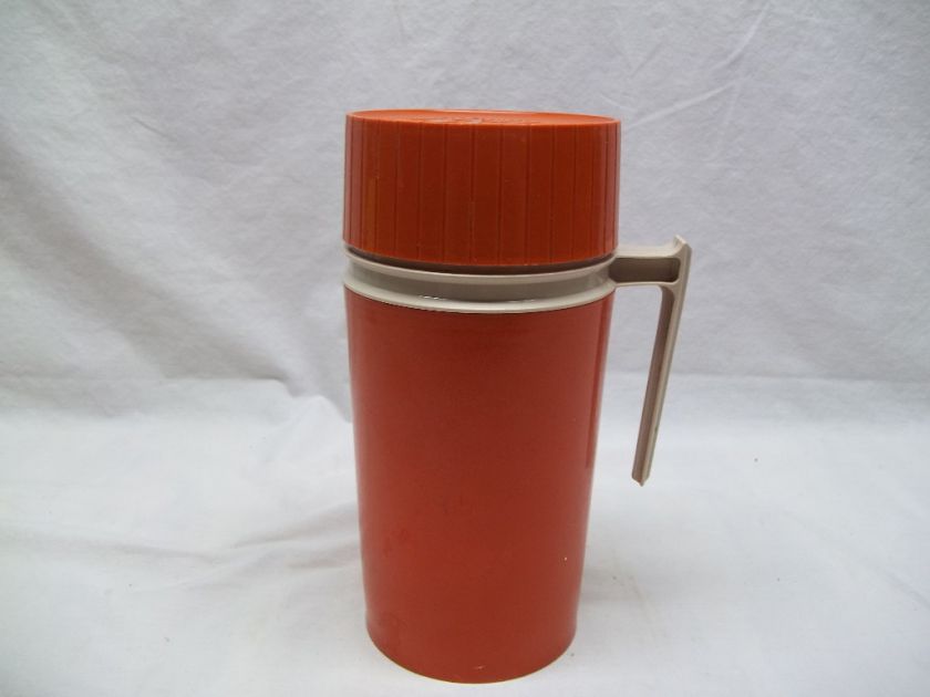 Vintage Old Retro 70s Orange Thermos Pint 7202  