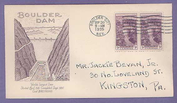 774 PL 6 Boulder Dam FDC by Grimsland  