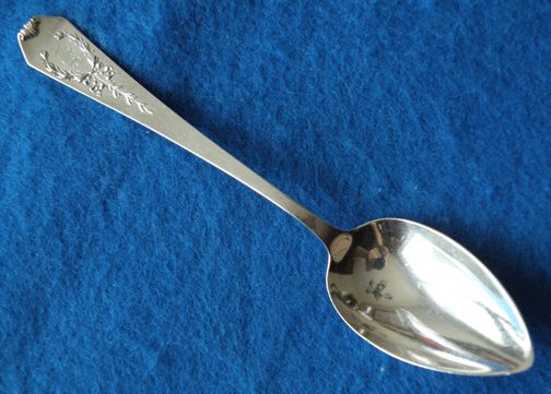 WHITING MADAM JUMEL SOLID STERLING TEASPOON MONO S  