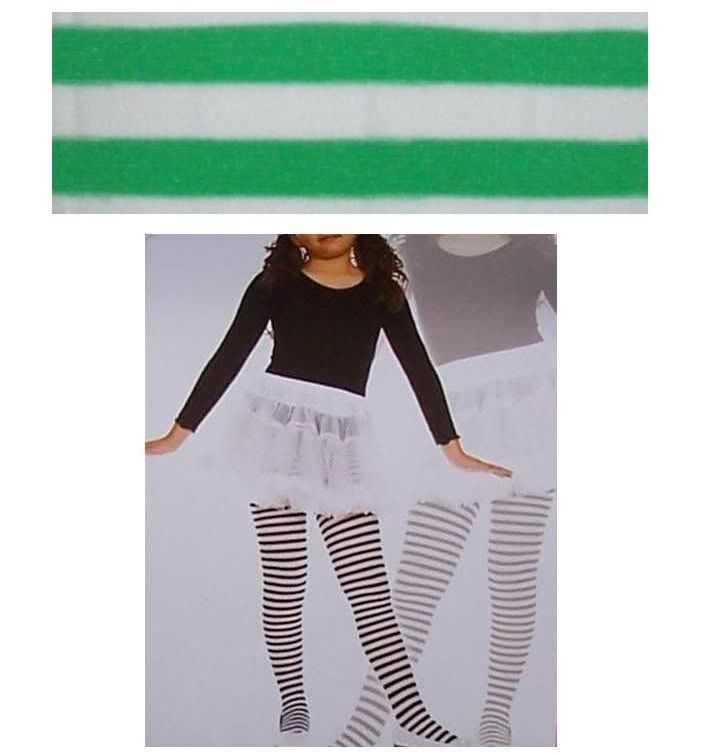 Santas Helper Elf Tights Green White Kids Child Girls  