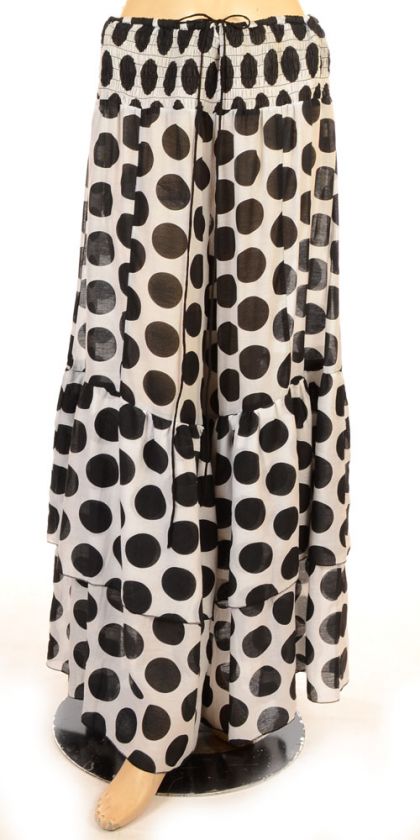 HEBBEDING SUMMER 2012 WHITE & BLACK SPOT TILIA LAGENLOOK TROUSER 