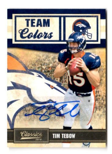 Tim Tebow 2010 Panini Classics Team Colors RC Auto #/25 Broncos FREE 