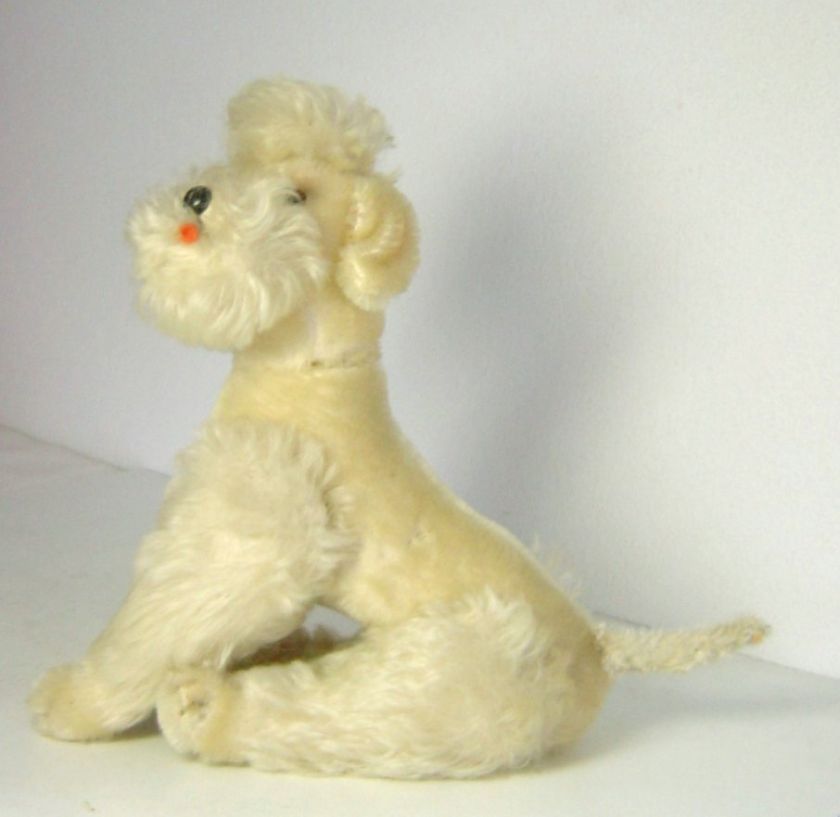 vintage 50s/60s Steiff white Mohair poodle dog Snobby  