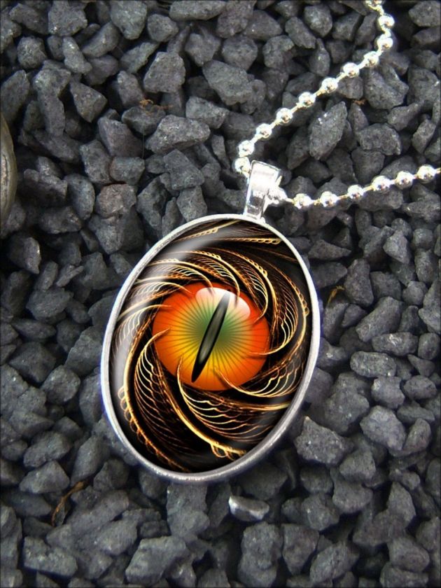 Dragon Cat Eye Fantasy Eyeball Pendant Necklace 511 SSO  