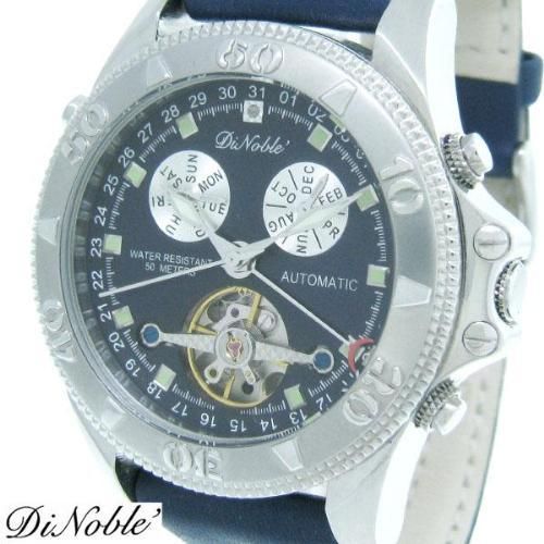 DiNOBLE MENS AUTOMACTIC DIAMOND WATCH, REG. $845.00, BRAND NEW MINT 