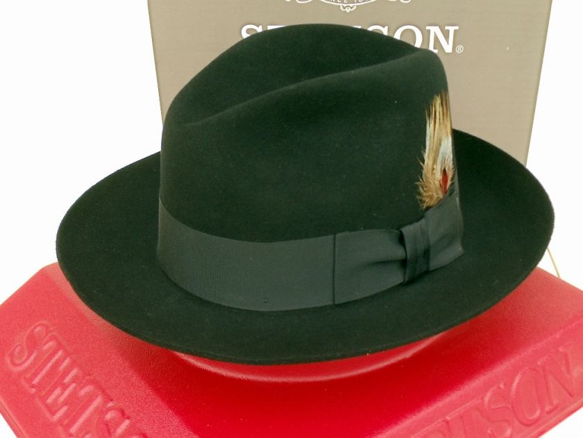 Stetson Dress Hat Sovereign Fur Felt Temple Black  