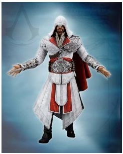   PLAYER SELECT ASSASSINS CREED BROTHERHOOD IVORY EZIO ACTION FIGURE